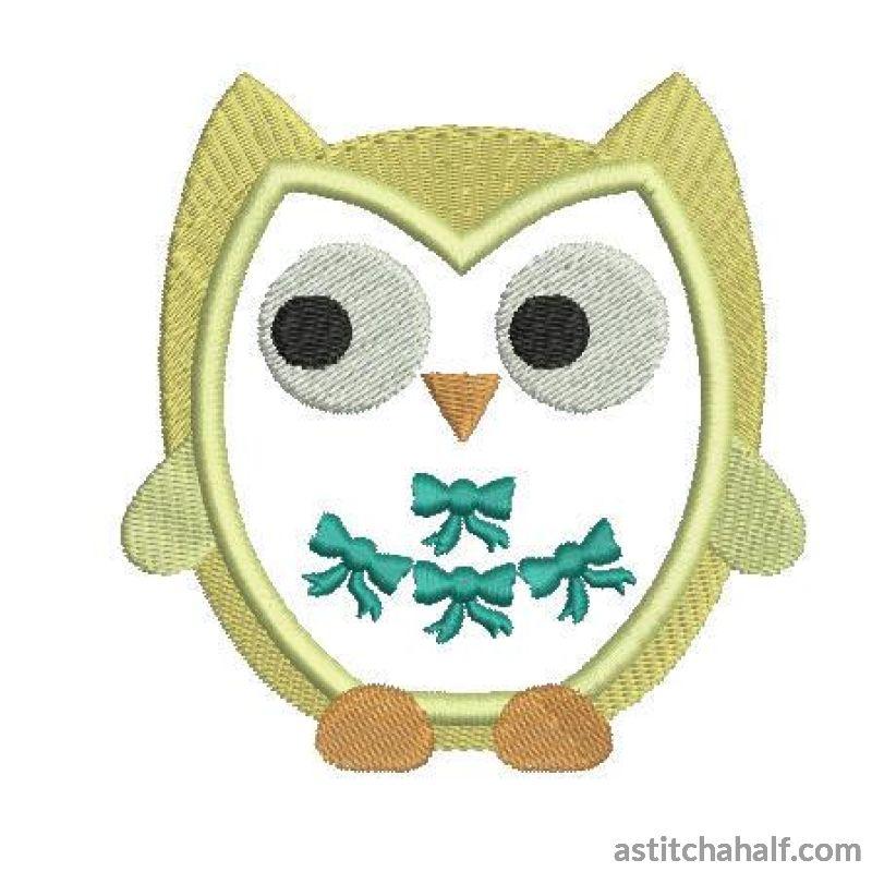 Bow Owl - aStitch aHalf