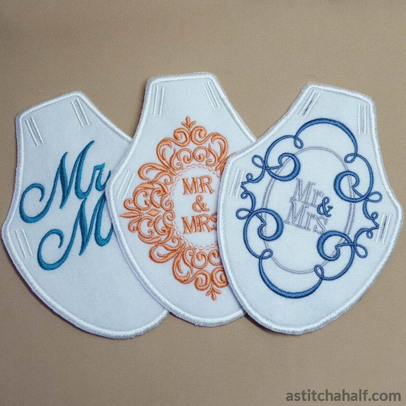 Bride Groom Bottle Aprons