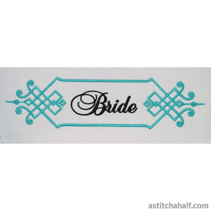 Bride Monogram - aStitch aHalf