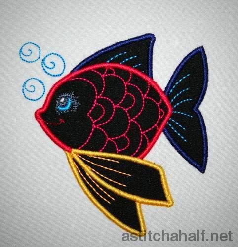 Bubbles Tropical Fish - a-stitch-a-half