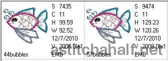 Bubbles Tropical Fish - a-stitch-a-half