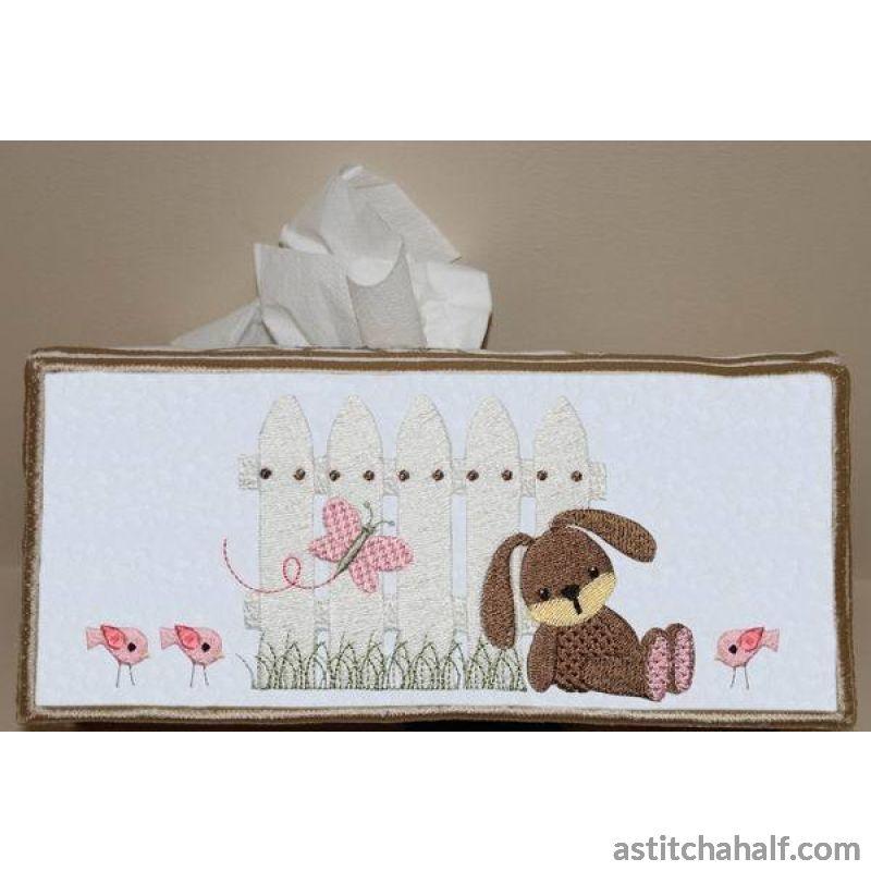 Bunny Tissue Box Cover - aStitch aHalf