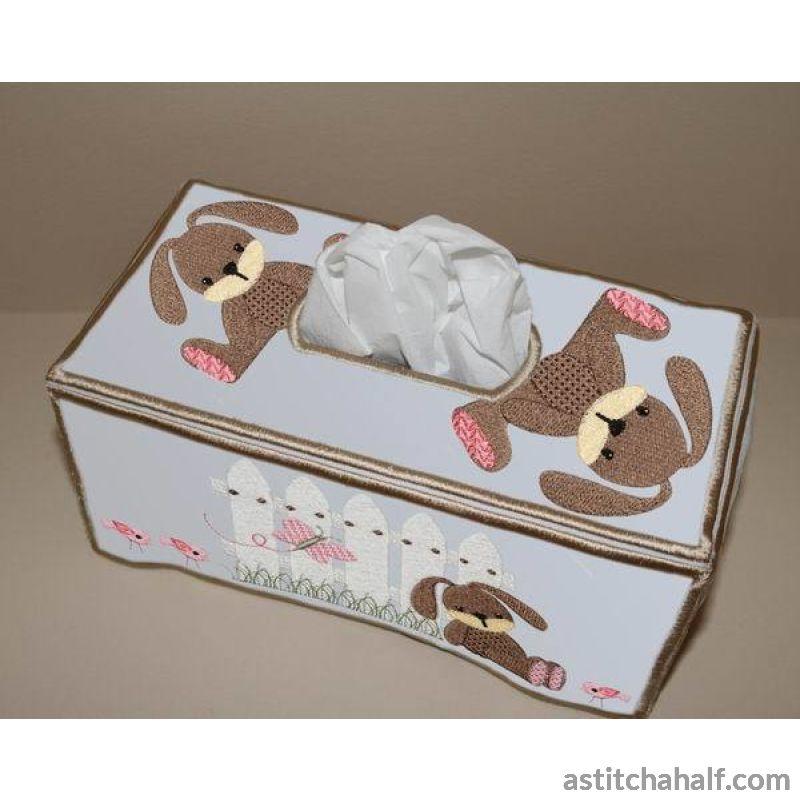Bunny Tissue Box Cover - aStitch aHalf