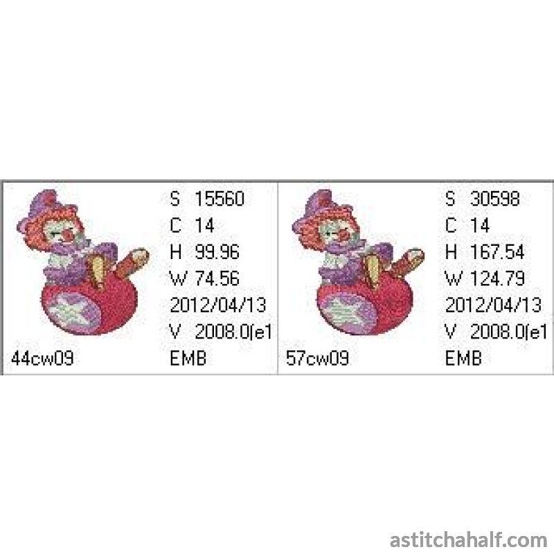 Buttercup the Clown - a-stitch-a-half