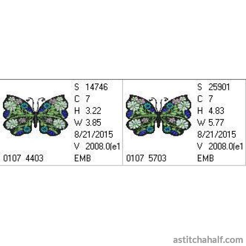 Butterfly Black and Blue Majorelle - aStitch aHalf