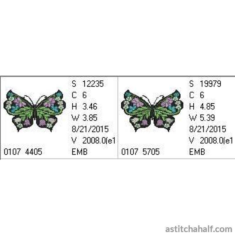 Butterfly Black and Blue Persian - aStitch aHalf