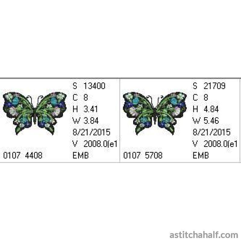 Butterfly Black and Blue Yale - aStitch aHalf