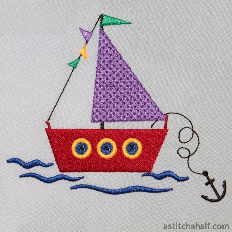 Button boat - aStitch aHalf