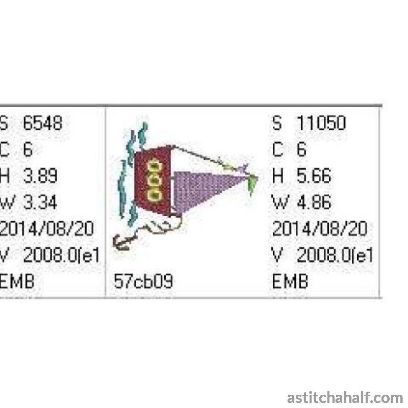 Button boat - aStitch aHalf