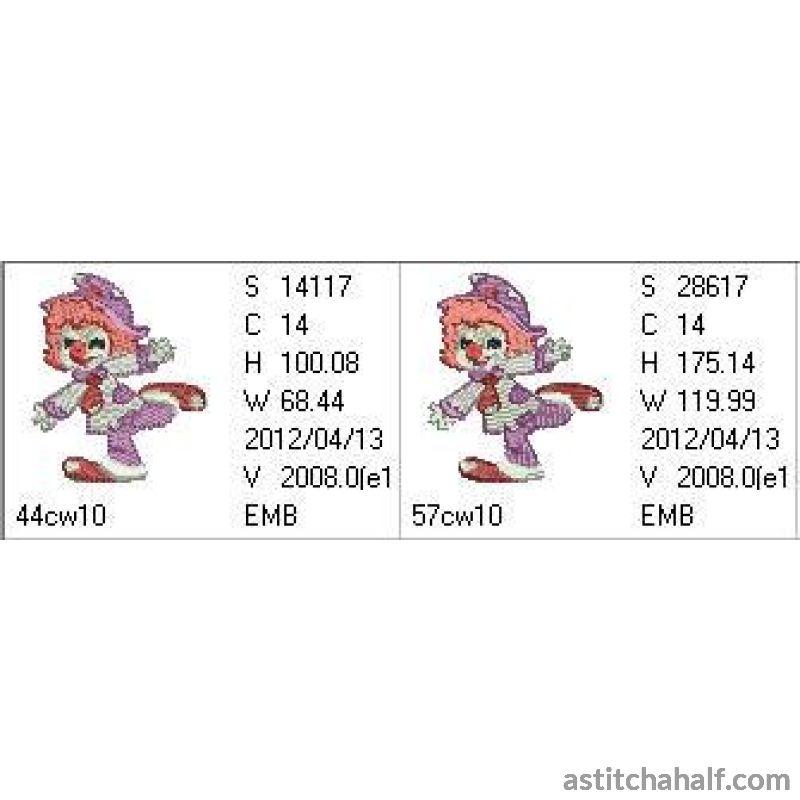 Button the Clown - a-stitch-a-half