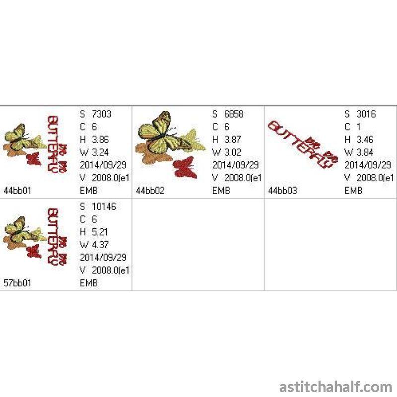 Bye Bye Butterfly - aStitch aHalf