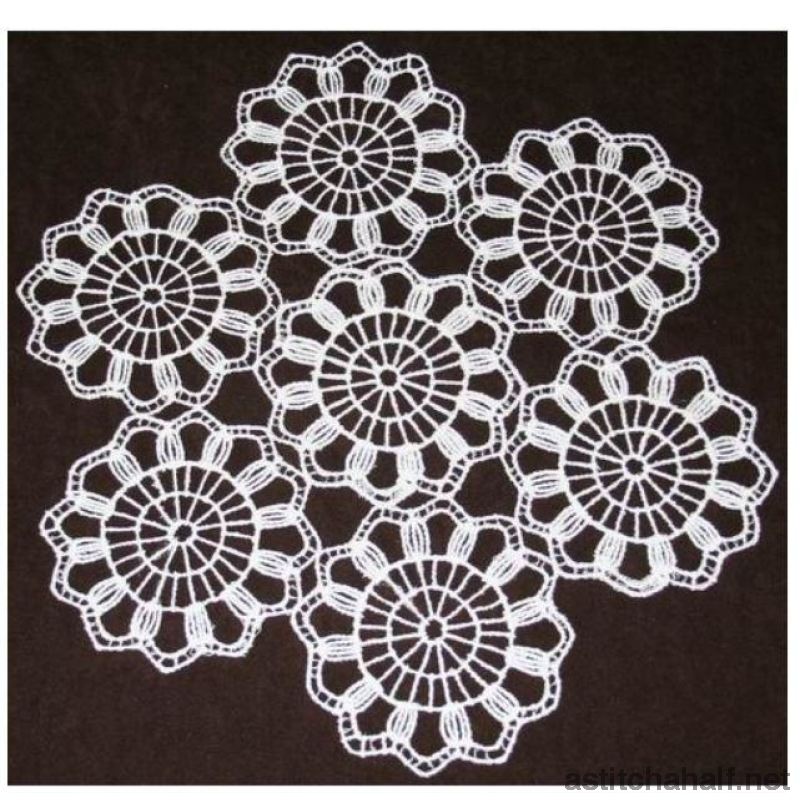 Cascading Crochet Doily 01 - a-stitch-a-half