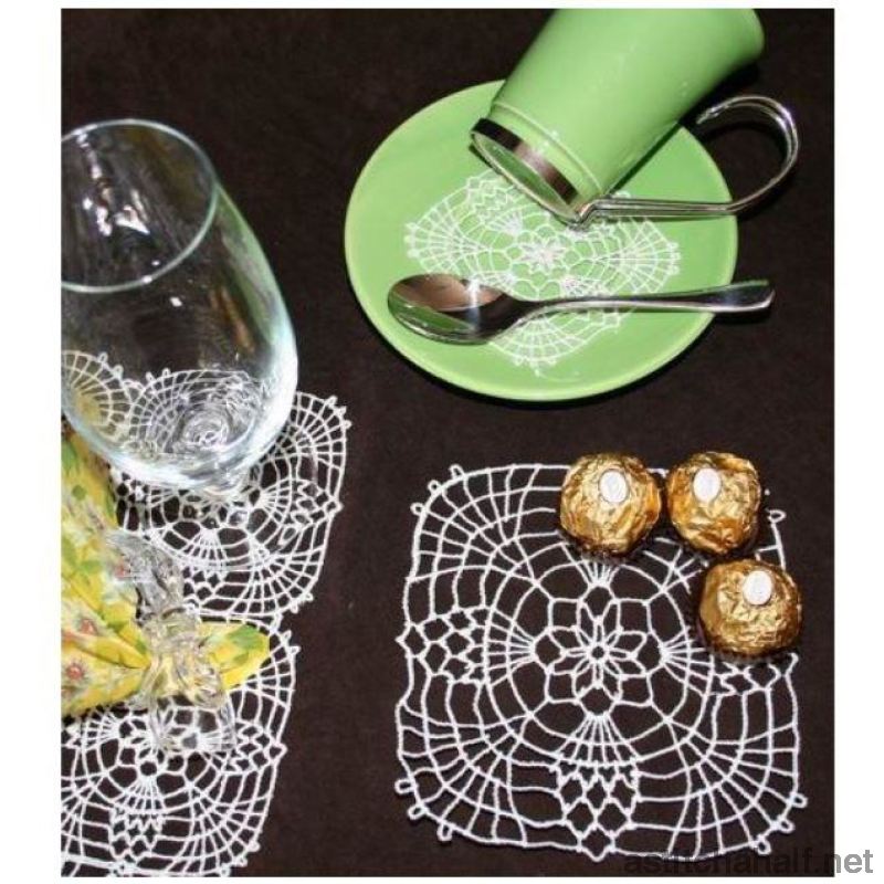 Cascading Crochet Doily 02 - a-stitch-a-half