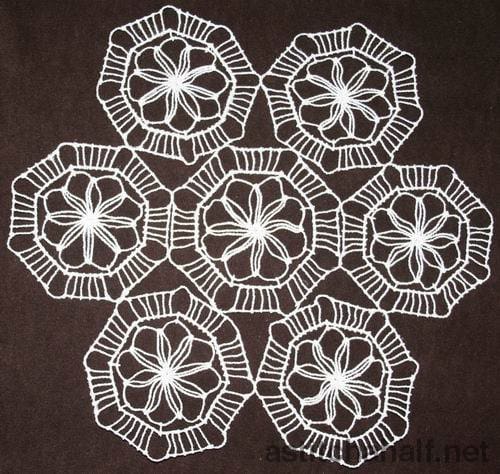 Cascading Crochet Doily 04 - a-stitch-a-half
