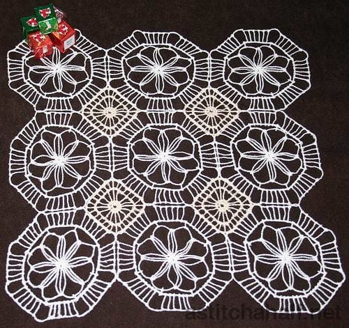 Cascading Crochet Doily 04 - a-stitch-a-half