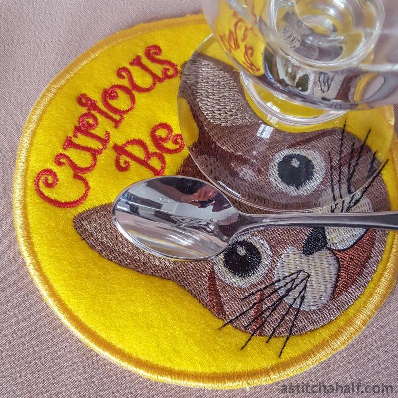 Cat Mug Rug - aStitch aHalf