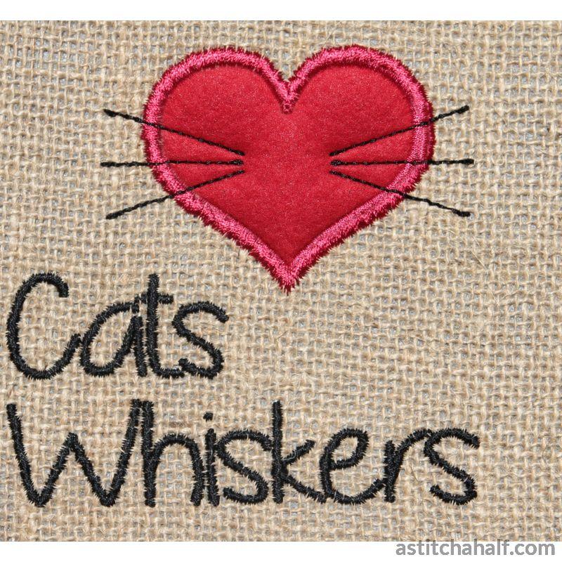 Cats Whiskers Silhouette - aStitch aHalf