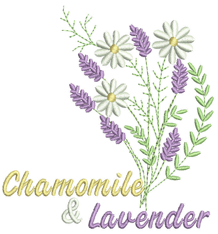 Chamomile and Lavender - a-stitch-a-half