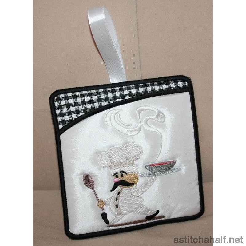 Chef Pot Holder - a-stitch-a-half