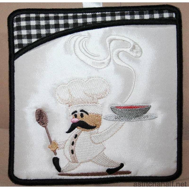 Chef Pot Holder - a-stitch-a-half