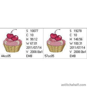 Cherry Cupcake - a-stitch-a-half