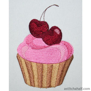 Cherry Cupcake - a-stitch-a-half