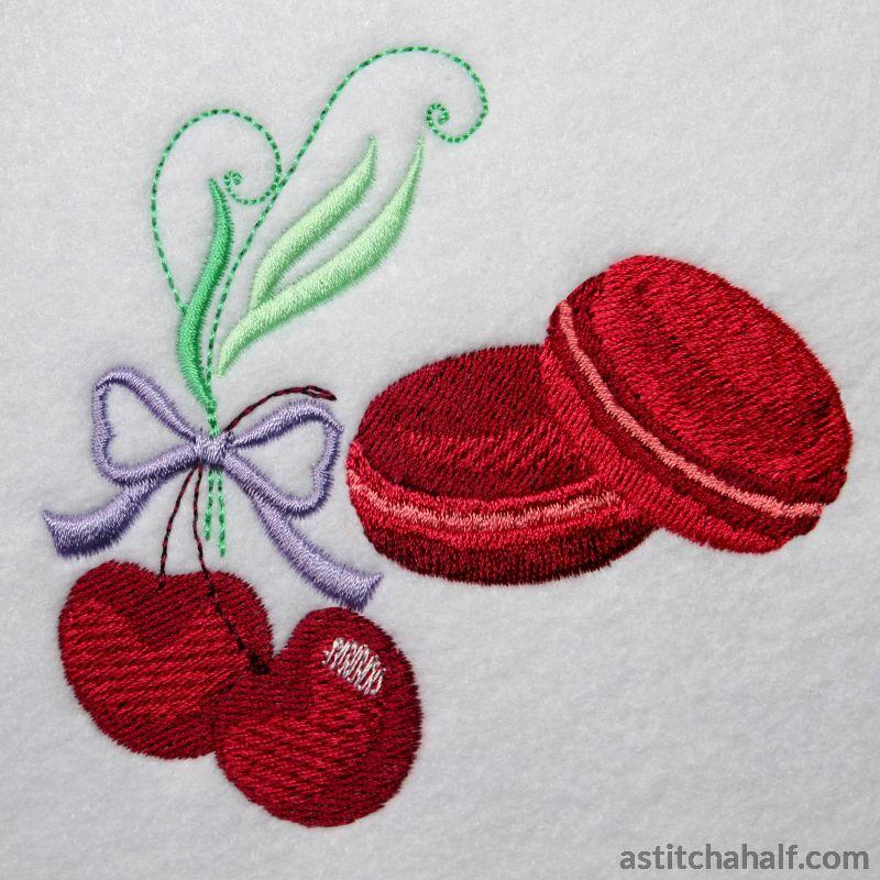 Cherry Macaroon - aStitch aHalf