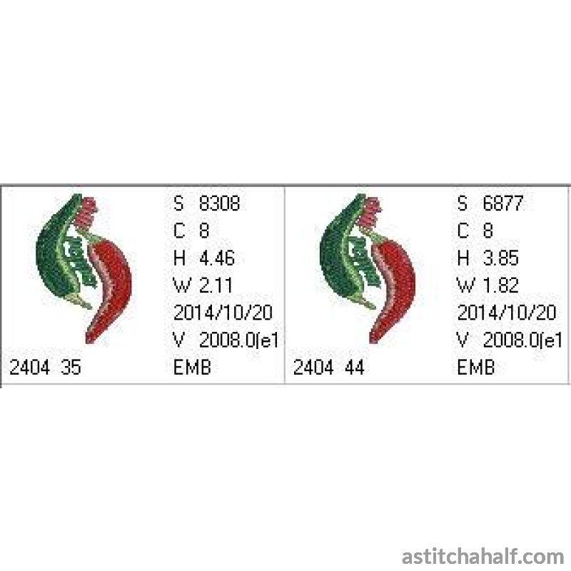 Chili Border - aStitch aHalf