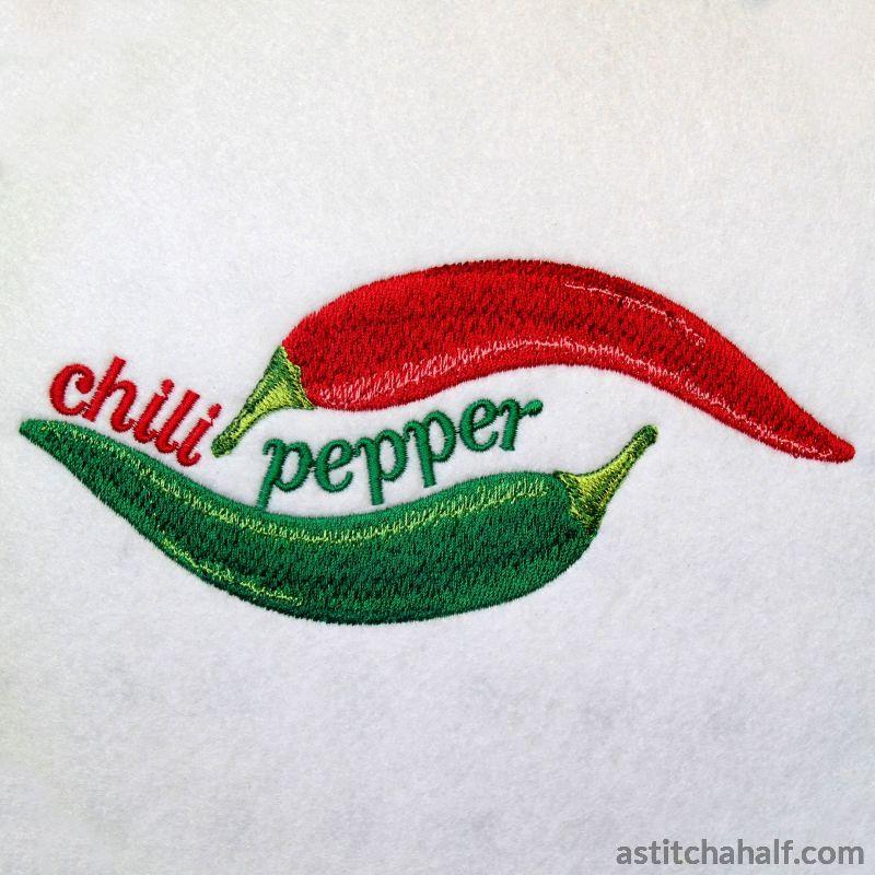 Chili Border - aStitch aHalf