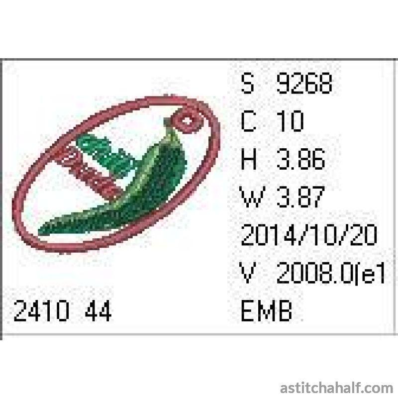 Chili Dude Key Fob - aStitch aHalf