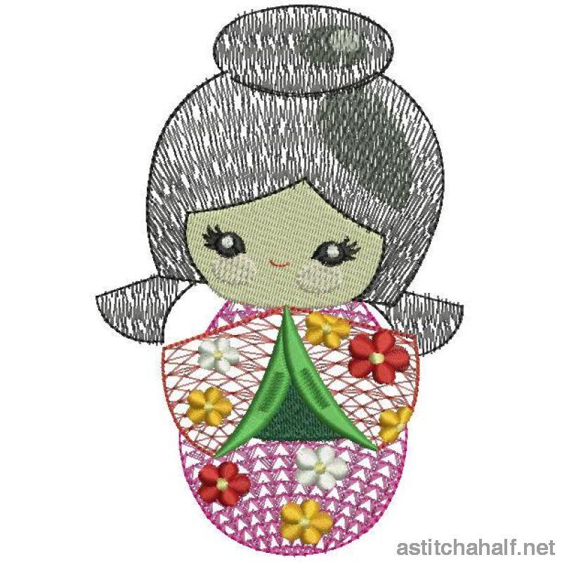 Chinatsu Bookend from Japan - a-stitch-a-half