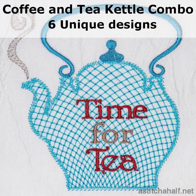 Coffee and Tea Kettle Combo - aStitch aHalf