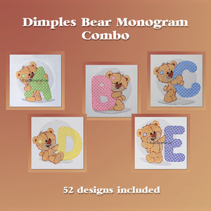 Dimples Bear Monogram Combo