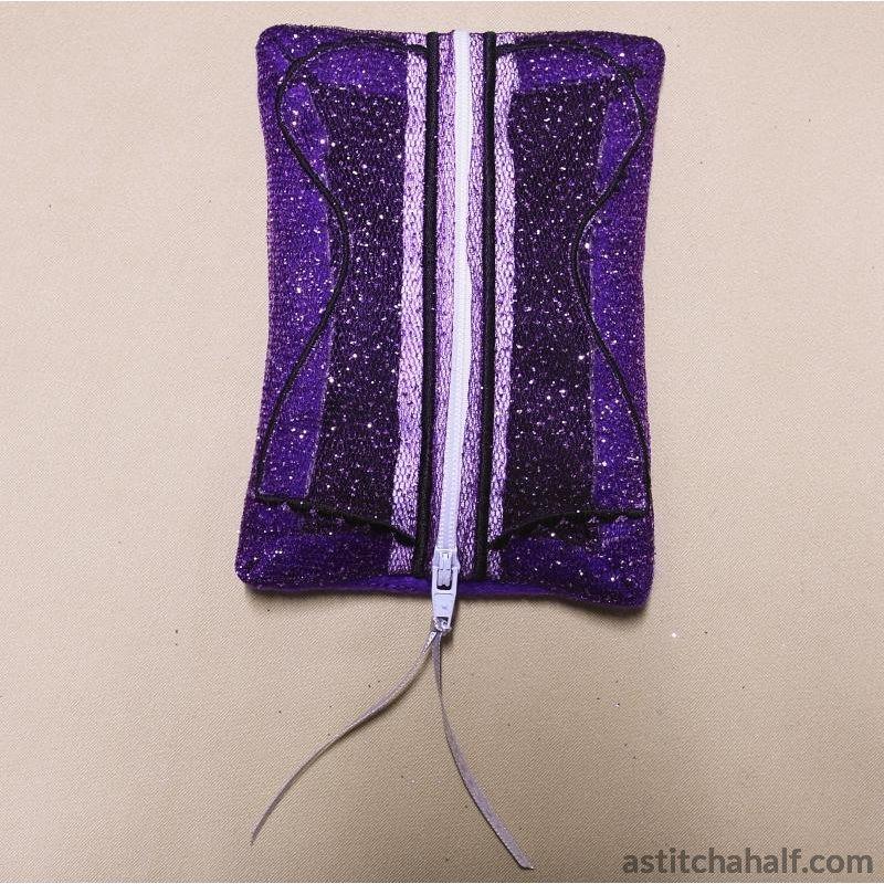 Corset Bag with ITH Zipper - aStitch aHalf