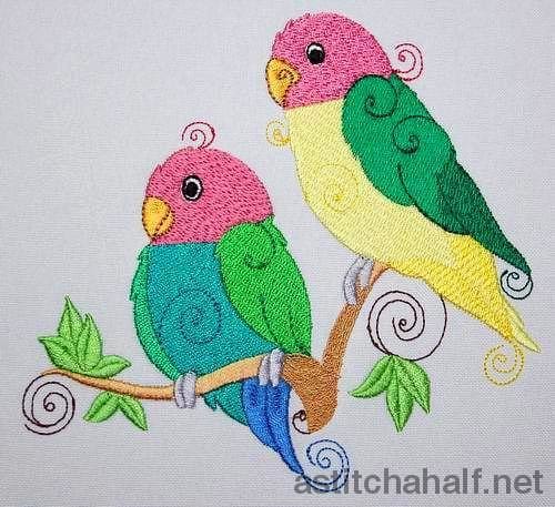 Courting Love Birds - a-stitch-a-half