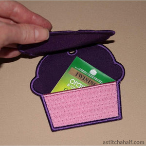 Cupcake Gift Card Holder - aStitch aHalf