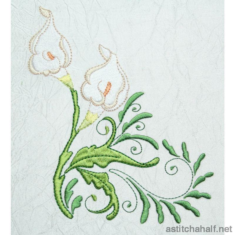 Calla Lily Flower Embroidery Design