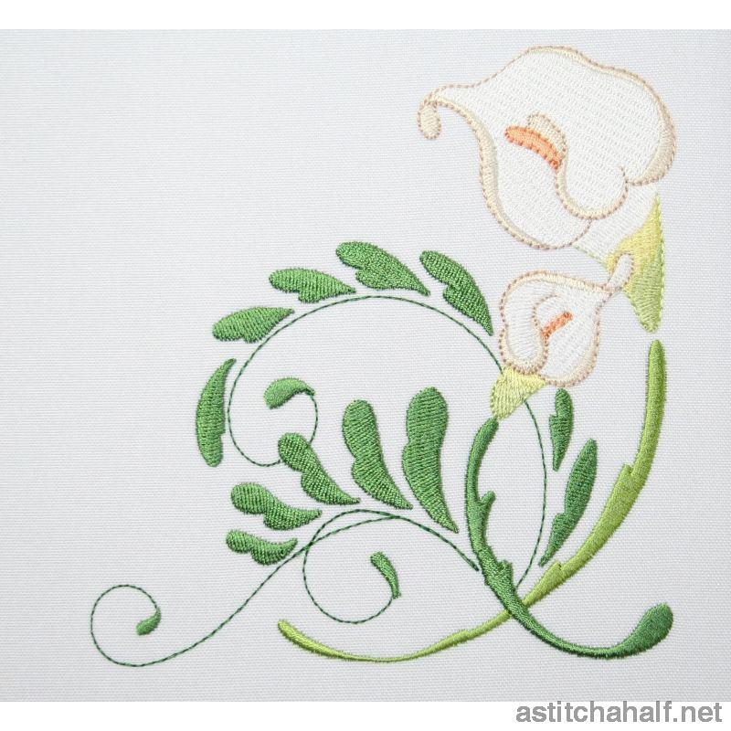Calla Lily Flower Embroidery Design