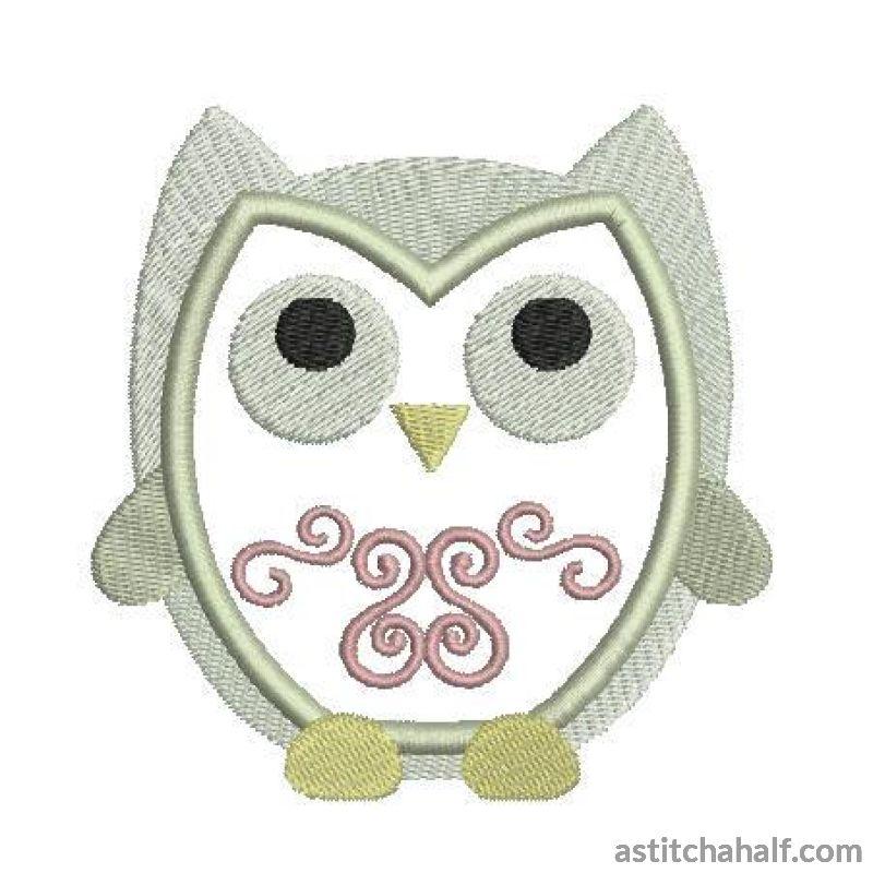 Curly Owl - aStitch aHalf