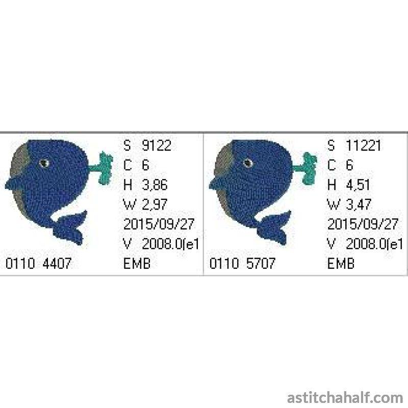Cute Whale - aStitch aHalf