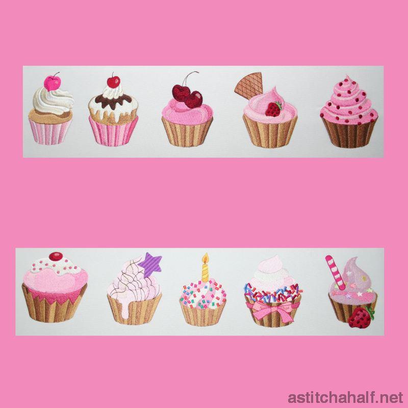 Cutie Pie Cupcakes Combo - a-stitch-a-half