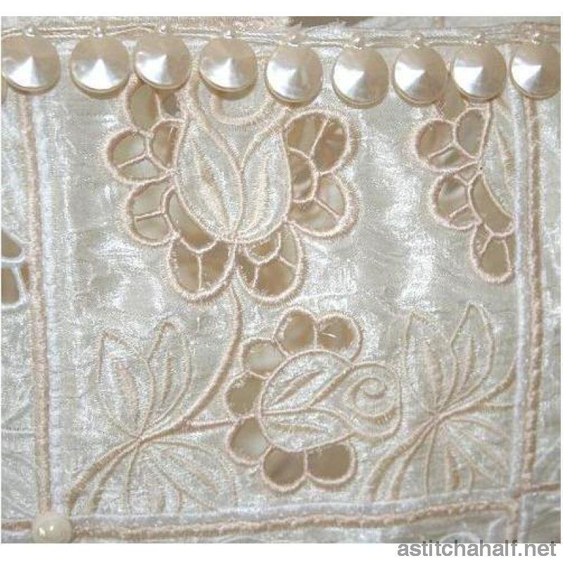 Cutwork Roses Tote Bag - a-stitch-a-half