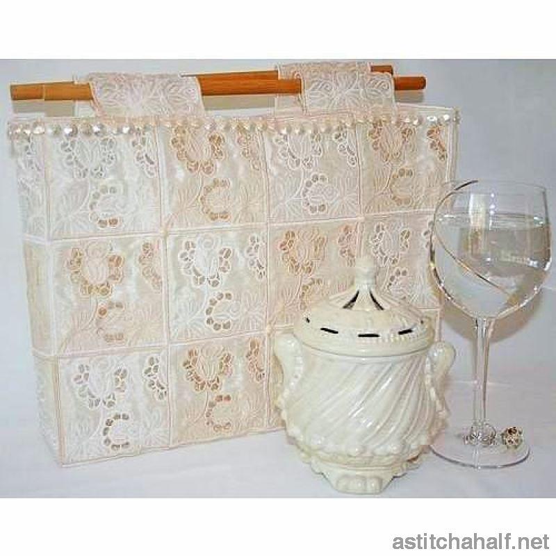 Cutwork Roses Tote Bag - a-stitch-a-half