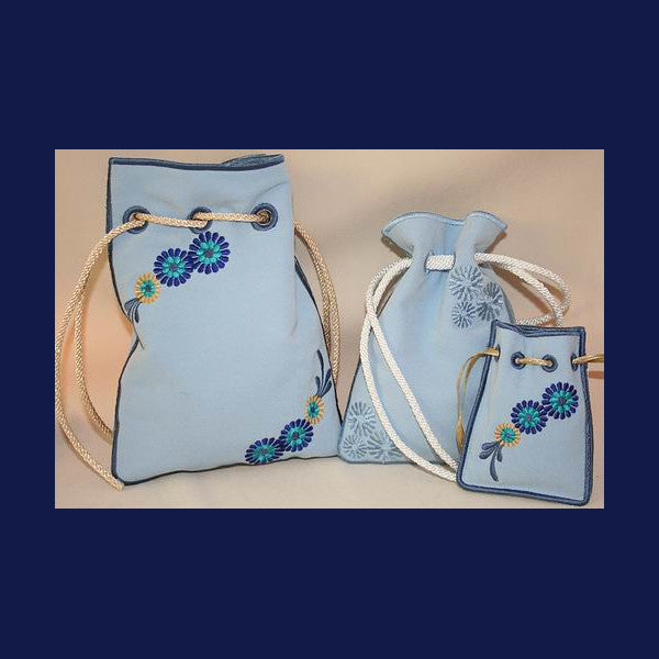 Jacobean Drawstring Purse - a-stitch-a-half