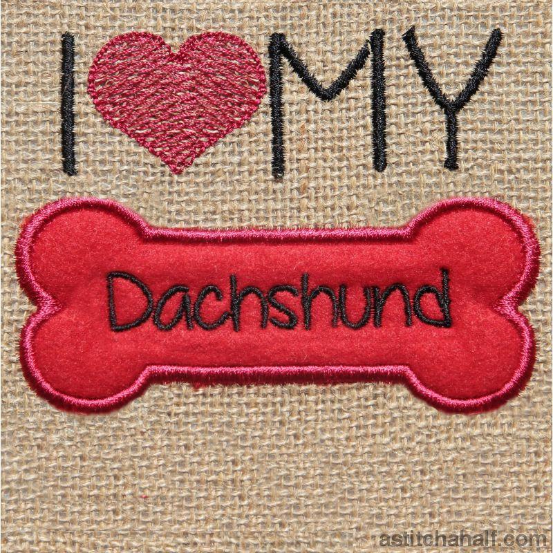 Dachshund Dog Silhouette - aStitch aHalf