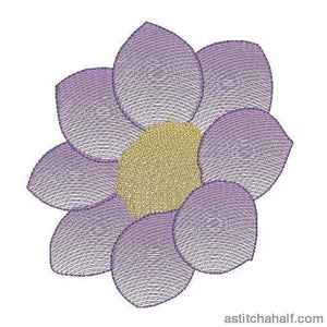 Dahlia Flower Transparency - aStitch aHalf