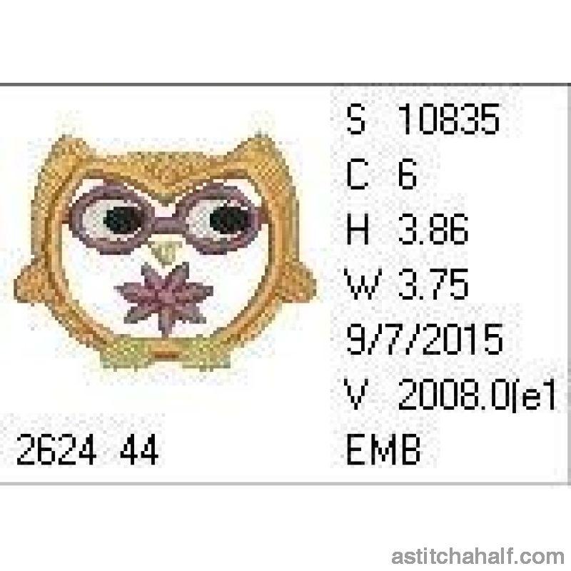 Daisy Owl - aStitch aHalf