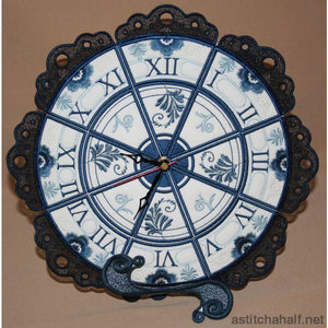 Delft Dowry Timepiece - a-stitch-a-half