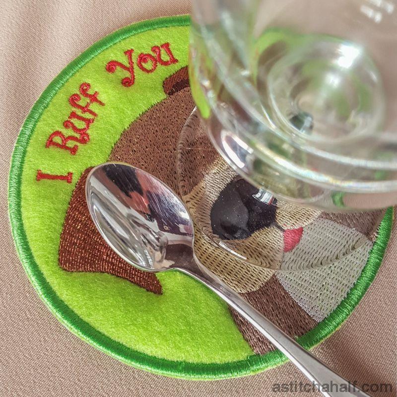 Dog Mug Rug - aStitch aHalf