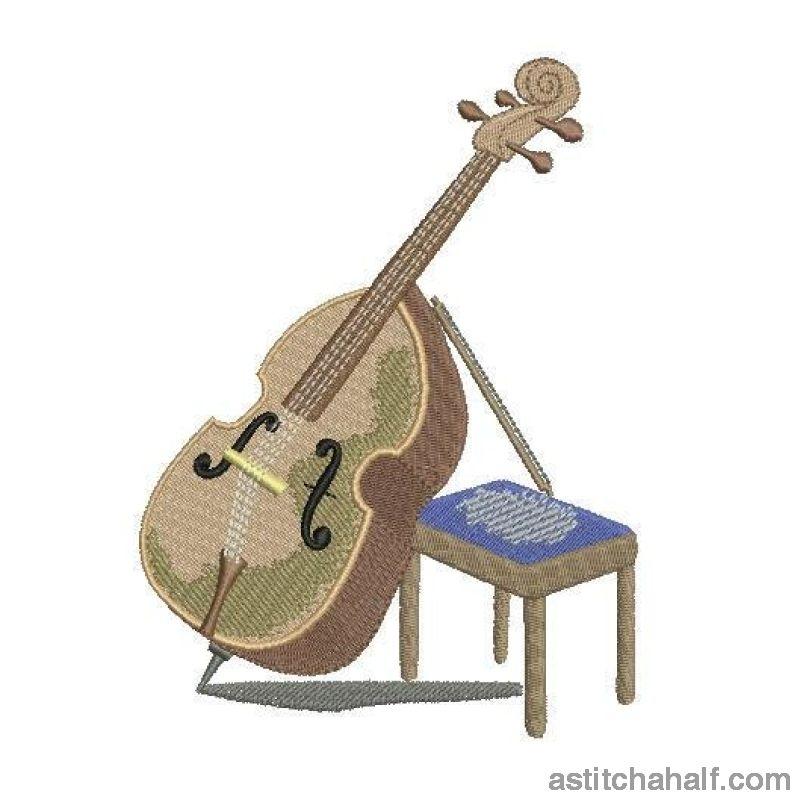 Double Bass Music Instrument - aStitch aHalf